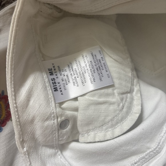 Miss Me Floral Ankle Skinny Women's Jeans - Picture 7 of 9